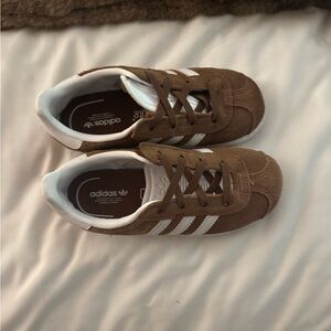 Adidas Kids Brown and White Sneakers